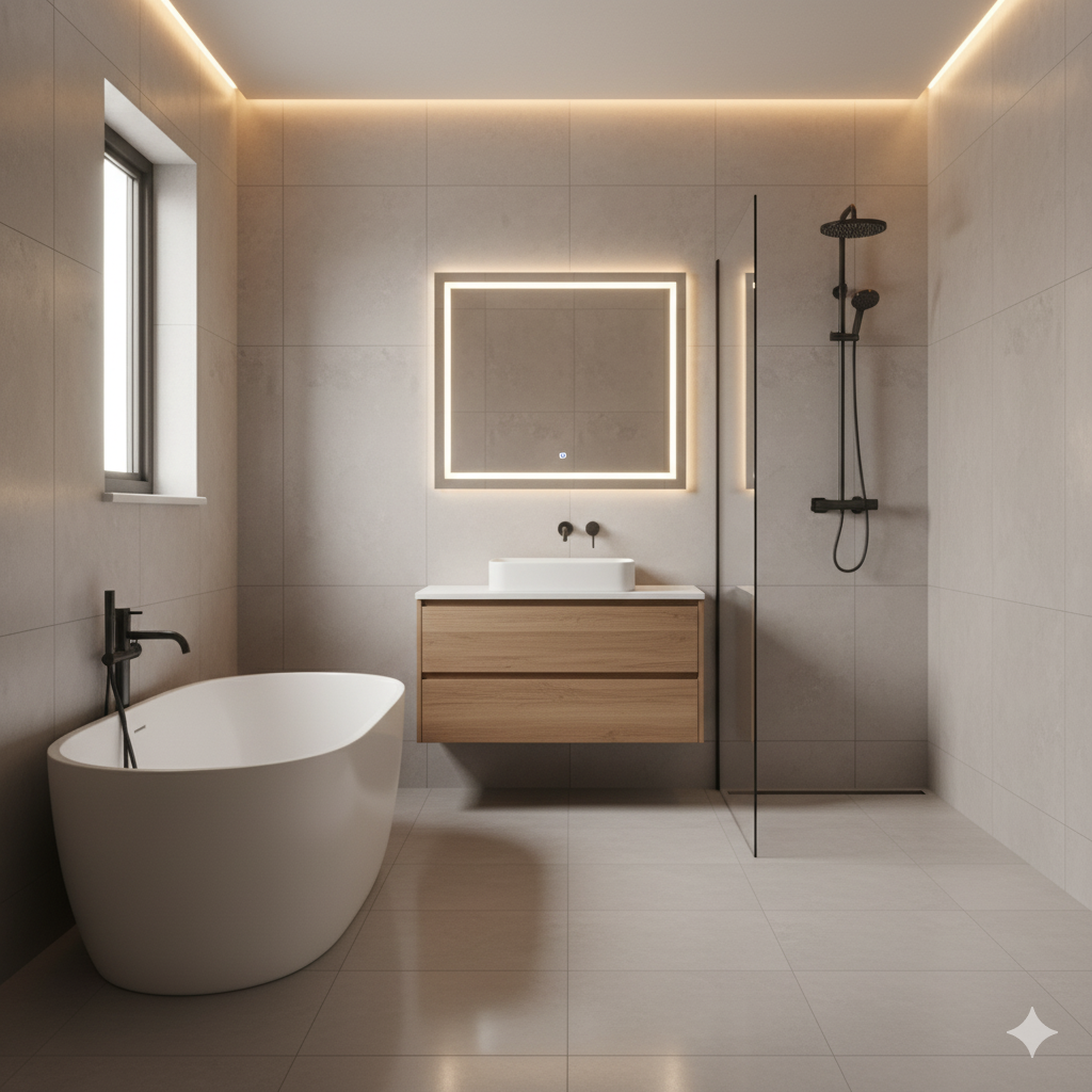 Vorher: Ein einfaches Bad-Design aus einem Gratis-Online-Planer